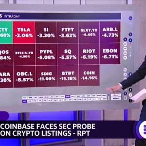 Cryptocurrencies down, Coinbase stock plunges amid SEC probe