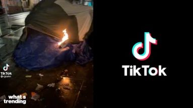 Homeless Camp Lit on Fire in Viral Video | What's Trending Explained