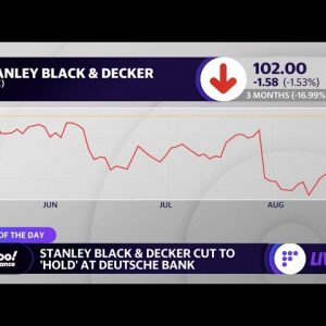 Deutsche Bank cuts Stanley Black & Decker stock rating to hold