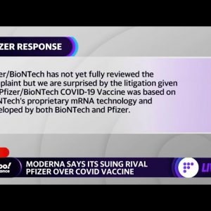 Pfizer prepared to ‘vigorously defend’ itself against Moderna’s allegations