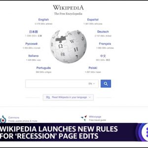 Wikipedia changes editing rules for 'recession' page