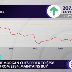 JPMorgan cuts FedEx price target to $258