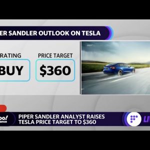 Tesla stock price target raised to $360 by Piper Sandler