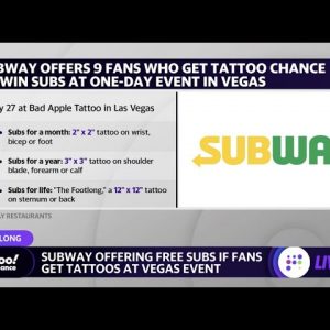 Subway offers free subs for life for lucky customer that gets special tattoo