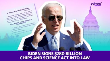 Biden signs $280 billion CHIPS and Science Act into law