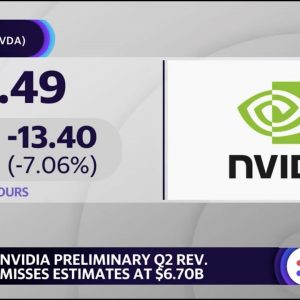 Nvidia stock drops on preliminary earnings warning